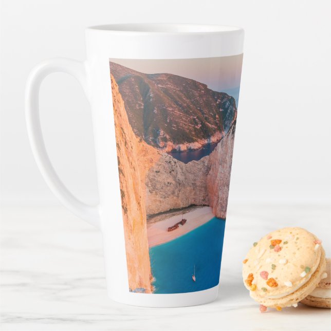 Caneca De Café Latte Zakynthos, Grécia. (In Situ)