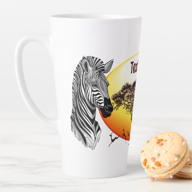 Caneca De Café Latte Zebra African Savanna Wild Animal (In Situ)