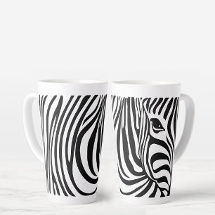 Caneca De Café Latte Zebra Stripe Zebra Cup