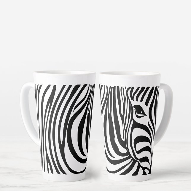 Caneca De Café Latte Zebra Stripe Zebra Cup (Criador carregado)