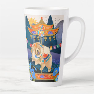 Caneca De Café Latte ZEN CARNIVAL Chow - design de enrolamento da canec
