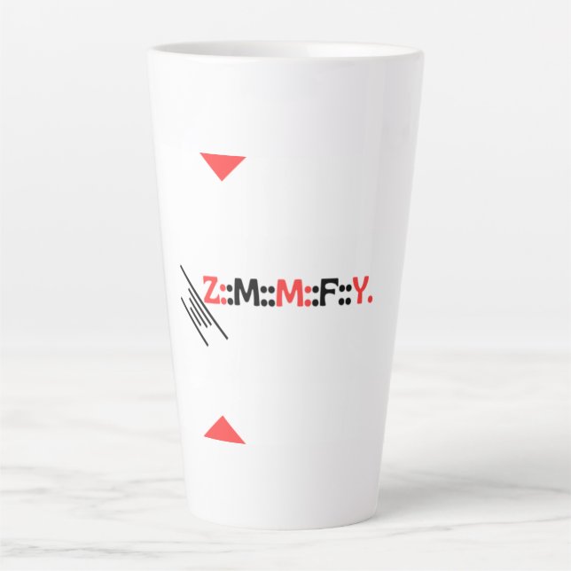 Caneca De Café Latte ZMFY Modern Latte Mug (Frente)
