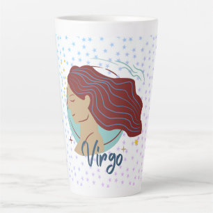 Caneca De Café Latte Zodiac, Mulher Moderna do Virgo