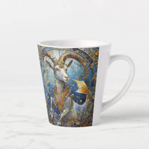 Caneca De Café Latte Zodíaco - Capricórnio o Bode Marinho