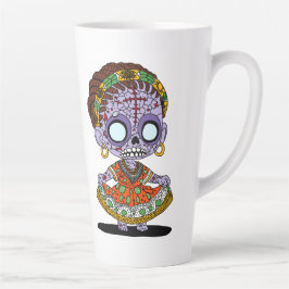 Caneca De Café Latte Zombie Angolana Bonita