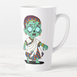 Caneca De Café Latte Zombie Congolês Gelês