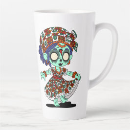 Caneca De Café Latte Zombie da África Ocidental