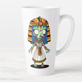 Caneca De Café Latte Zombie Egípcia Bonita
