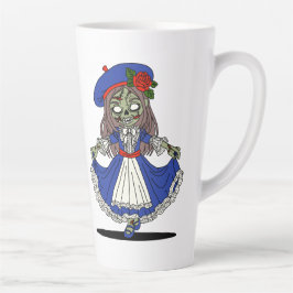 Caneca De Café Latte Zombie francês bonito