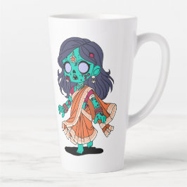 Caneca De Café Latte Zombie Indiano Bonita