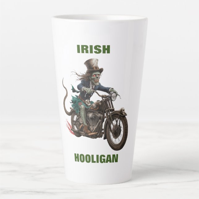 Caneca De Café Latte Zombie Irish Hooligan Mug (Frente)