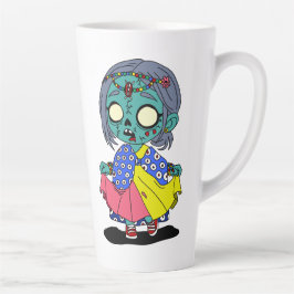 Caneca De Café Latte Zombie Queniana