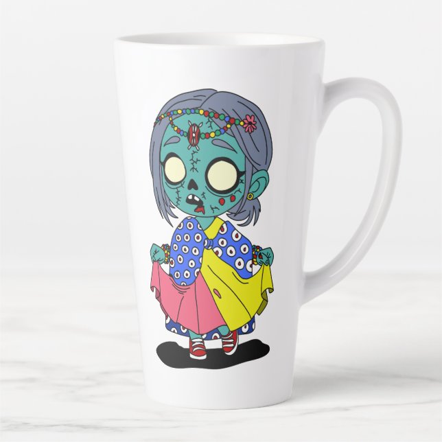 Caneca De Café Latte Zombie Queniana (Direita)