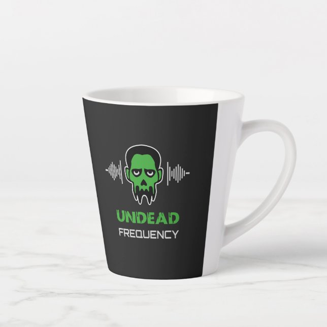 Caneca De Café Latte Zombie Techno Rave (Direita)