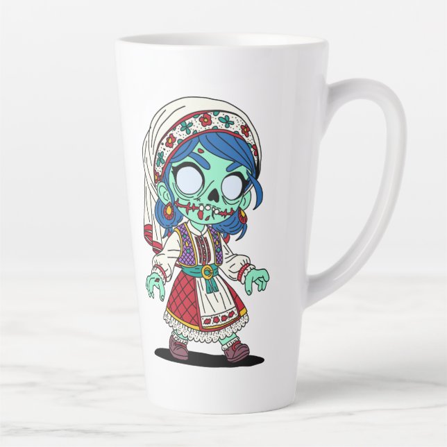 Caneca De Café Latte Zombie Turca (Direita)