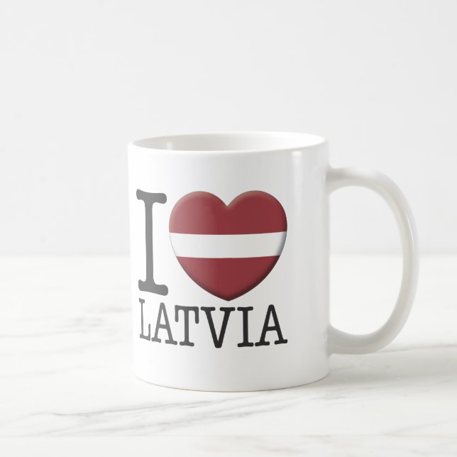 Caneca De Café Latvia (Direita)