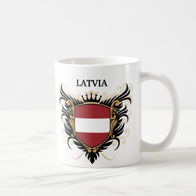 Caneca De Café Latvia [personalize] (Direita)