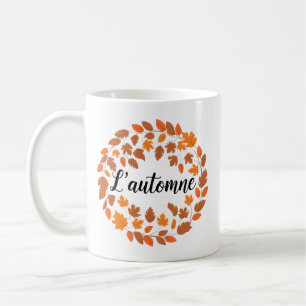 Caneca De Café L'automne, Autumn French Illustration, Fall Season
