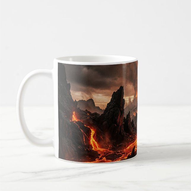 Caneca De Café Lava Vulcânica (Esquerda)