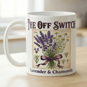Caneca De Café Lavanda Camomila Receita Antiga Erva Vibes Relax