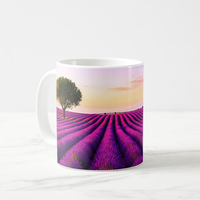 Caneca De Café Lavanda de Proveniência (Frente Esquerda)