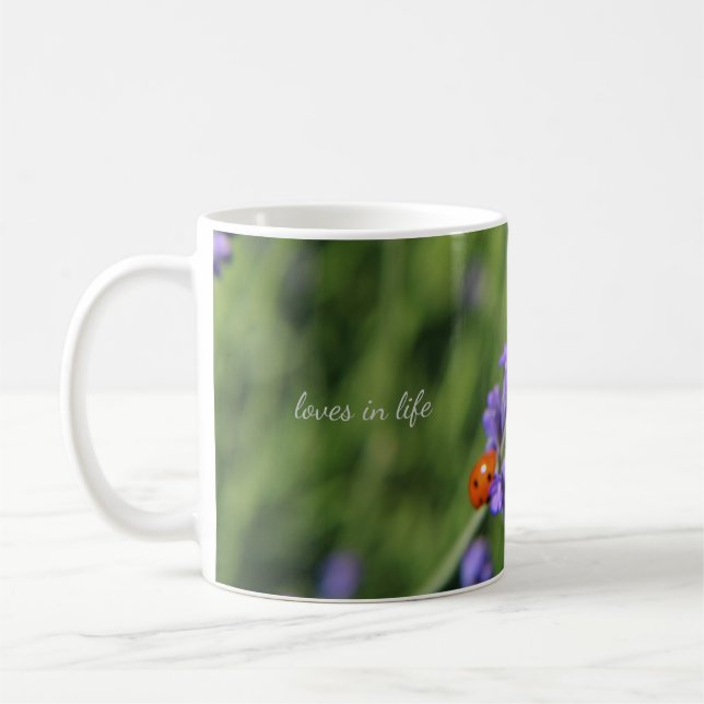 Caneca De Café Lavanda e Lady Bug (Esquerda)