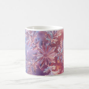 Caneca De Café Lavanda Flocos de Neve Natal