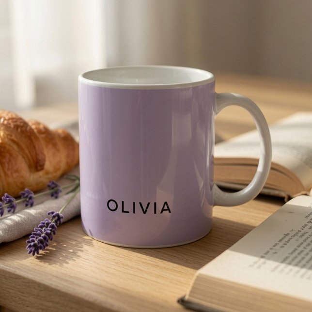 Caneca de Café Lavanda Personalizada (Criador carregado)
