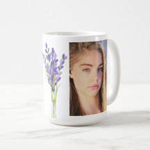 Lavanda personalizada Monograma com fotografia