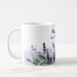 Caneca De Café Lavanda Primavera Floral Melhor Agradecimento ao P