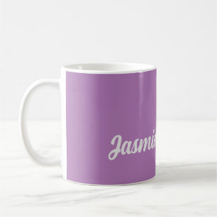 Caneca De Café Lavanda Simples Manuscrita Mínima