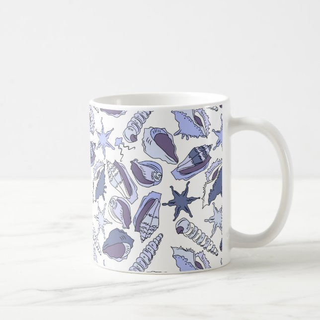 Caneca De Café Lavendar Seashells (Direita)