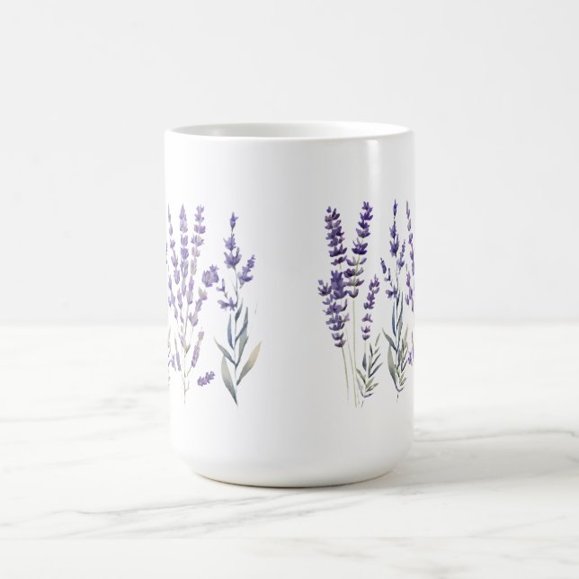 Caneca De Café Lavender Pattern Pillar Candle (Centro)