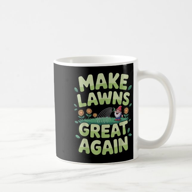 Caneca De Café Lawn Mower Novelelty Para Homens Mulheres Crianças (Direita)