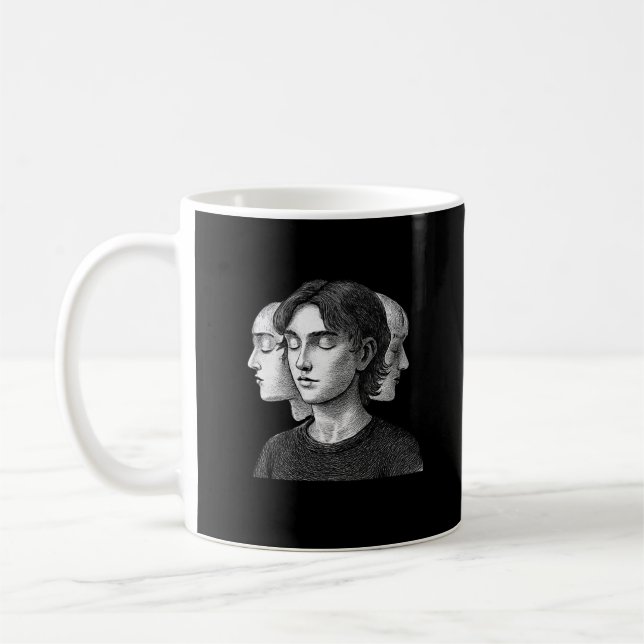 Caneca De Café Layers of Me • Identity Unfolding Aesthetic Mug (Esquerda)