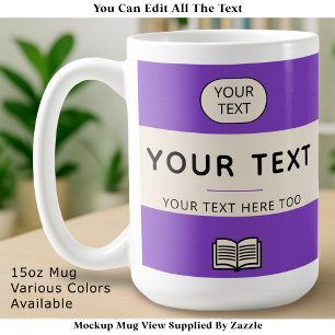 Caneca De Café Layout de Brochura Vintage Nome Personalizado Títu