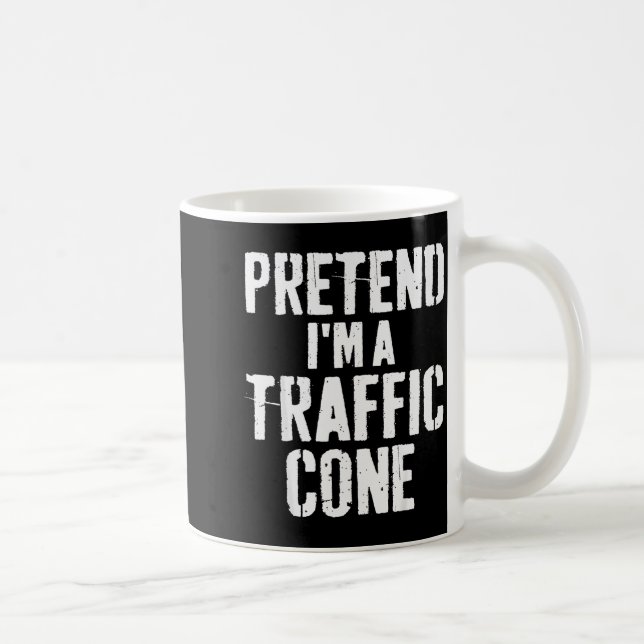 Caneca De Café Lazy Easy Halloween Costume Pretend I'm A Traffic  (Direita)