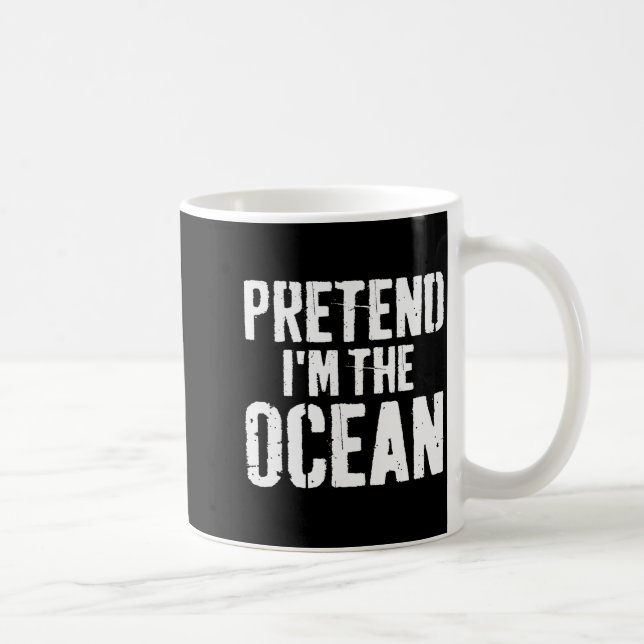 Caneca De Café Lazy Easy Halloween Costume Pretend I'm The Ocean  (Direita)