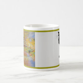 Caneca De Café Le Chat Noir na ponte japonesa de Monet