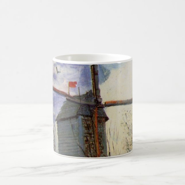 Caneca De Café Le Moulin de la Galette por Vincent van Gogh (Centro)