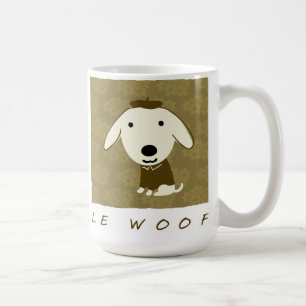 Caneca De Café Le Woof Cute Puppy Dog