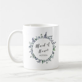 Caneca De Café Leafy Watercolor | MADRINHA DE CASAMENTO