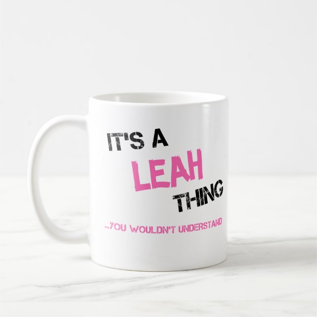 Caneca De Café Leah algo que você não entenderia o nome (Esquerda)