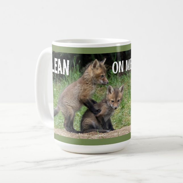 Caneca De Café Lean On Me Text (Frente Esquerda)