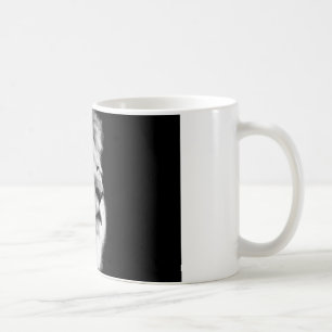 Caneca De Café Leão branco preto