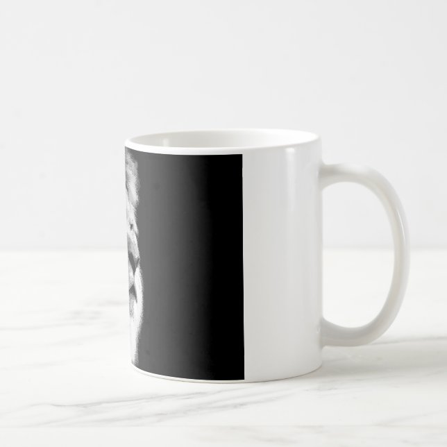 Caneca De Café Leão branco preto (Direita)