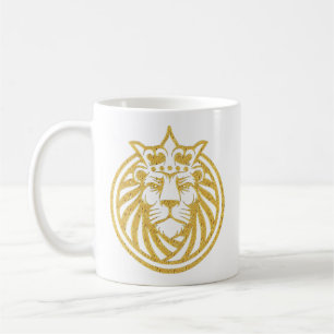 Caneca De Café Leão com Coroa - Estilo Dourado 4