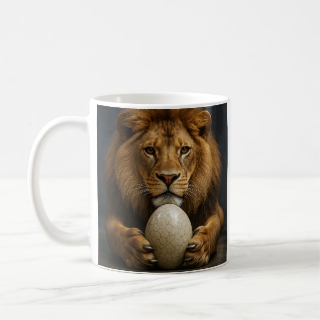 Caneca De Café Leão com Ovo (Esquerda)