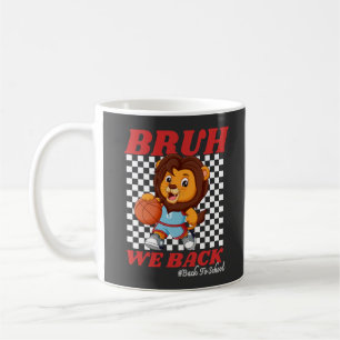 Caneca De Café Leão de Basquetebol Fofo BRUH WE BACK De Volta às