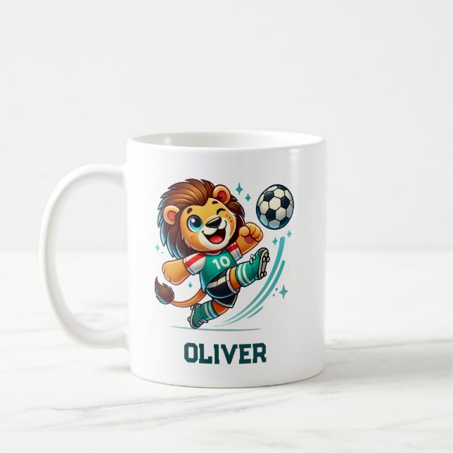Caneca De Café Leão de Cuta Estrela de Futebol (Esquerda)